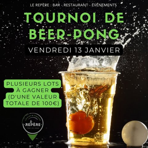 Tournoi de Beer Pong dans votre Bar Le Repère Pont de Vaux