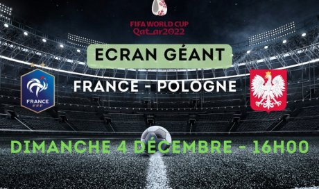 Huitième de finale FRANCE - POLOGNE sur écran géant Dimanche 4 décembre dans votre Bar & Restaurant Le Repère Pont de Vaux
