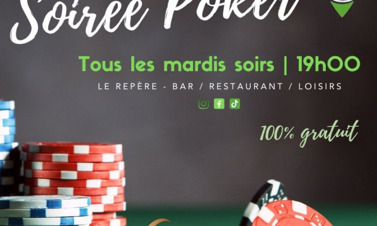 Soirée Poker 100% gratuit dans votre Bar et restaurant Le Repère Pont de Vaux