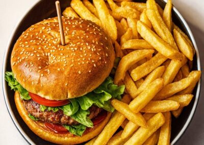 Burger au restaurant Le Repère à Gorrevod